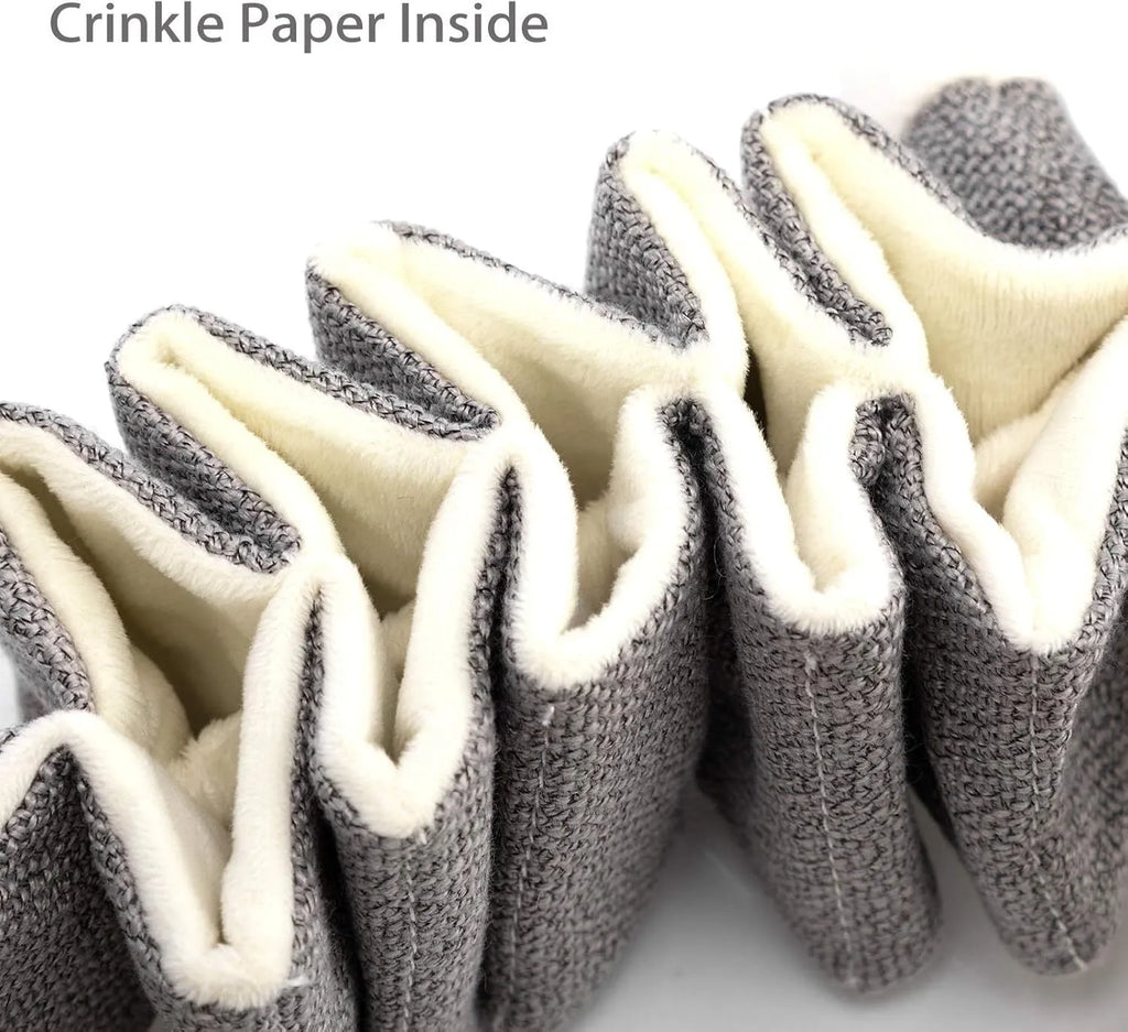 Gray koala-shaped dog chew toy with crinkle paper and squeaker, measuring 30cm.