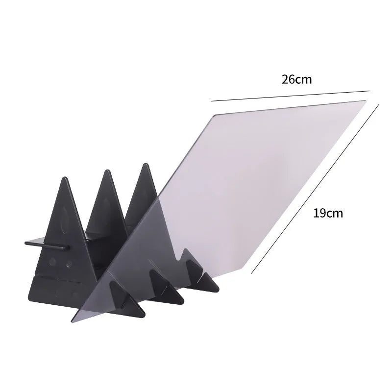 Universal drawing optical copy tool with plastic bracket and transparent board in three sizes for tracing and sketching