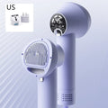 Smart pet hair dryer with blow and comb integrated 300W 40000 rpm in white on grey background with comb attachment visible