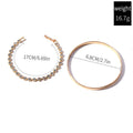 Retro zinc alloy drop shape geometric bracelet set for women gold and silver finish