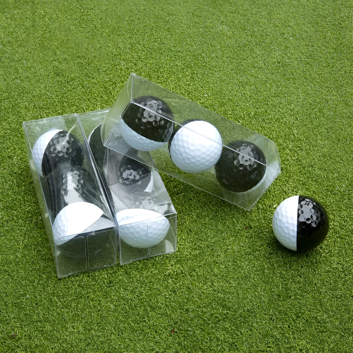 Golf putting practice ball black and white two-tone two-layer 42mm diameter