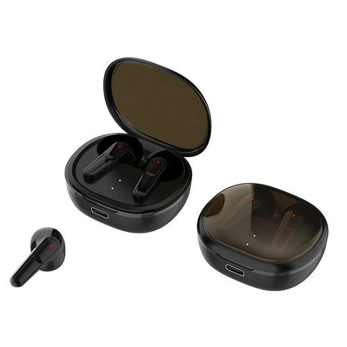 Black PRO30 Bluetooth in-ear headphones with noise reduction technology