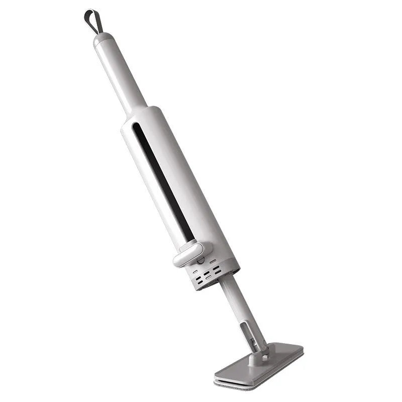 Self-squeeze mini flat mop with microfiber pads and crevice brush in pink, grey or white