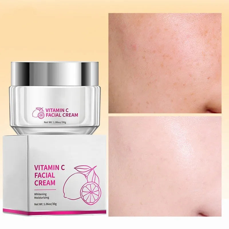 30g jar of Vitamin C face cream for skin brightening and anti-ageing.