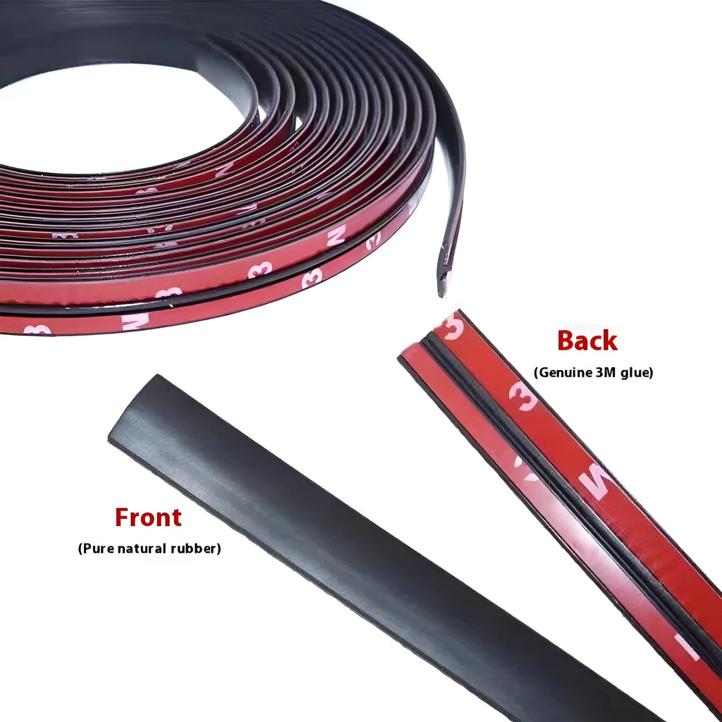 T-shaped rubber sealing strip for car windshield and tailgate gap sound deadening, 14mm 19mm 30mm widths