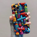 Minimalist airplane oil painting TPU phone case for iPhone, back cover with fall protection.