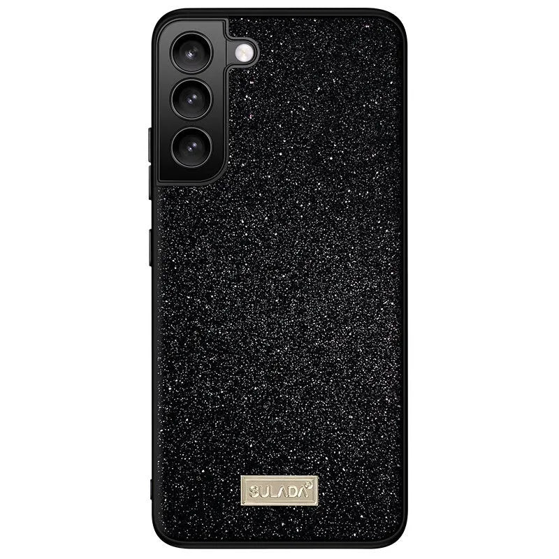 Glitter imitation leather drop-resistant phone case for Samsung S23 to S24Ultra