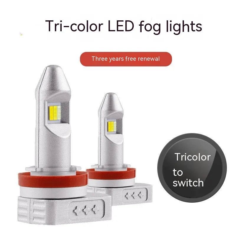 Aluminium housing LED fog lamp bulb with connector for universal vehicle retrofit