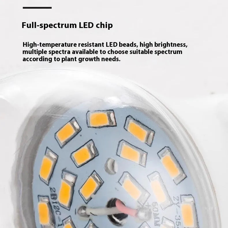 LED plant fill light bulb with PC shell, 9W to 18W options for indoor gardening, IP54 rated