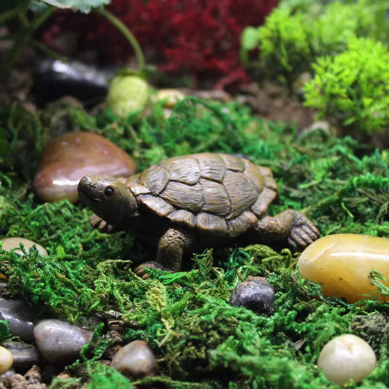 Green resin simulation turtle garden ornament for micro landscape decoration