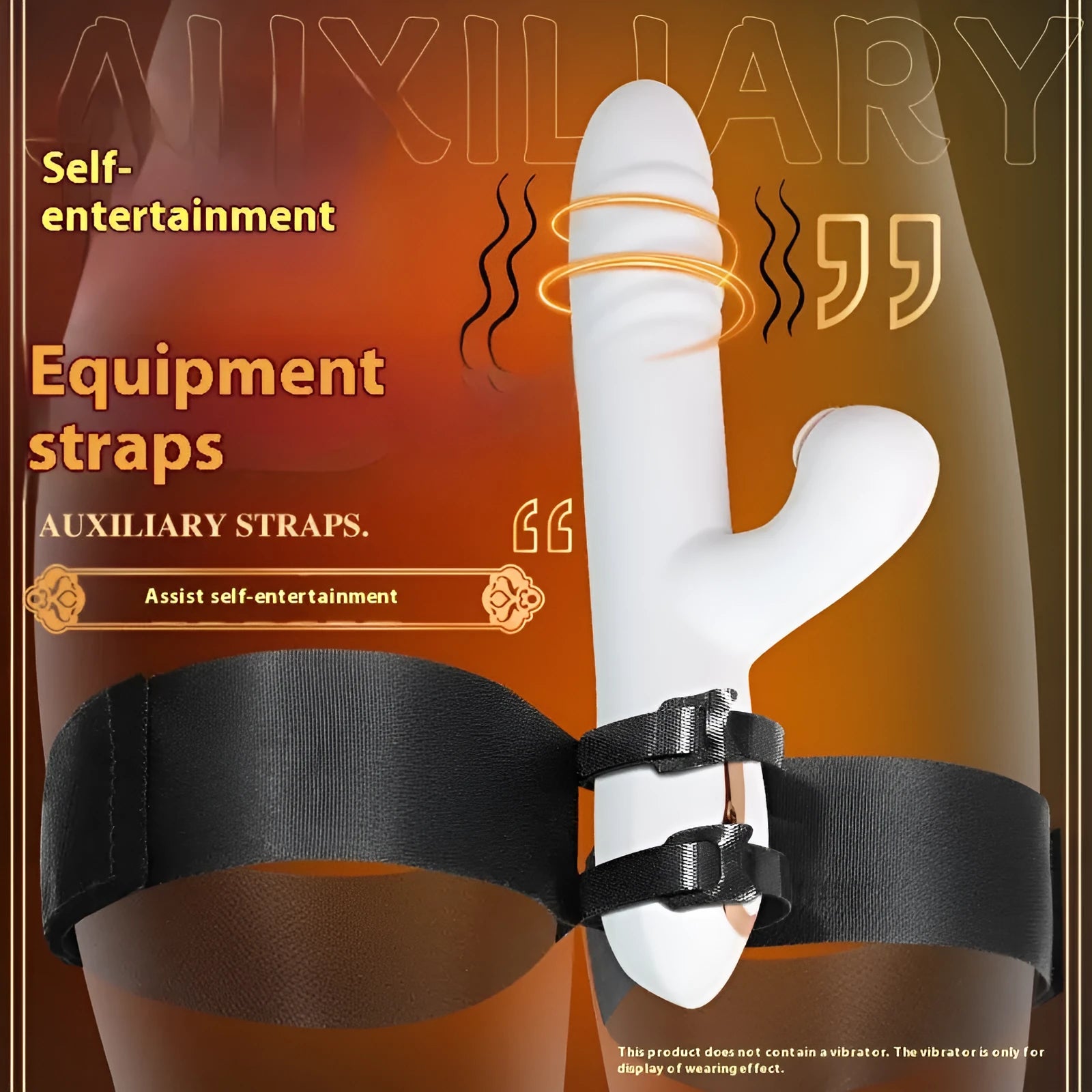 Black knitted belt strap for intimate toy tools