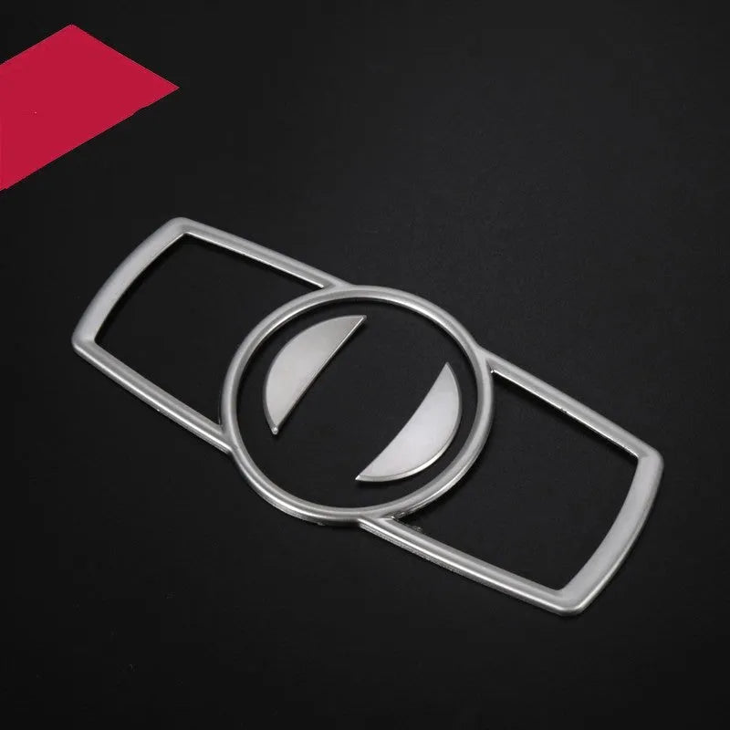 Silver ABS decorative strip for BMW 5 Series headlight switch frame interior modification