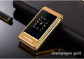 A15 dual screen flip phone for elderly users in black showing both internal touch screen and external display