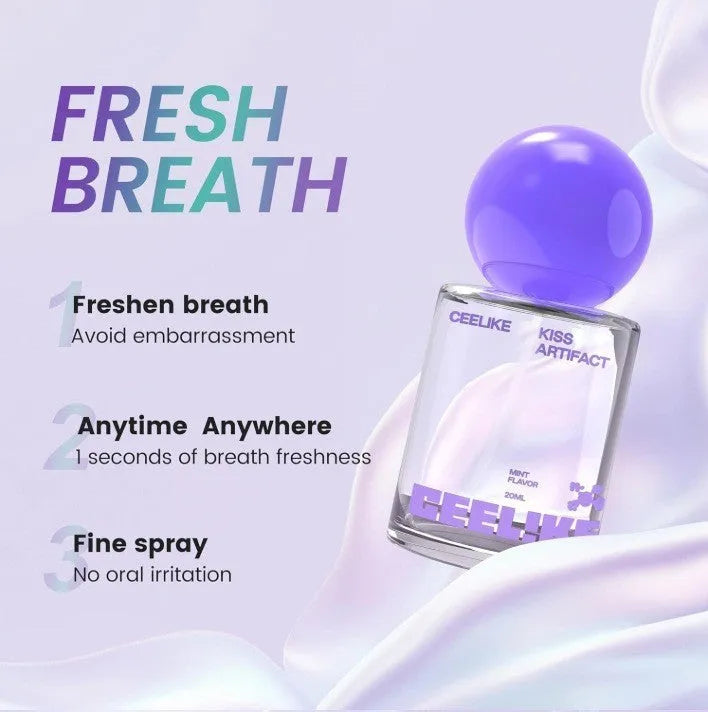 20ml Probiotics Long-lasting Cleaning Oral Care Spray bottle in hand.