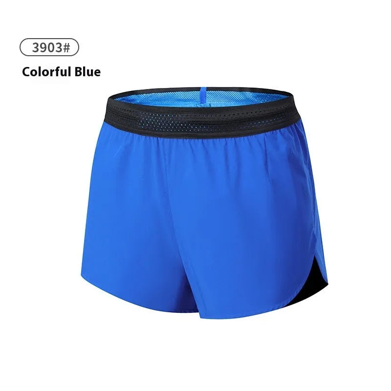 Men's solid colour low-waist polyester basketball shorts laid flat, showing short length and athletic design.
