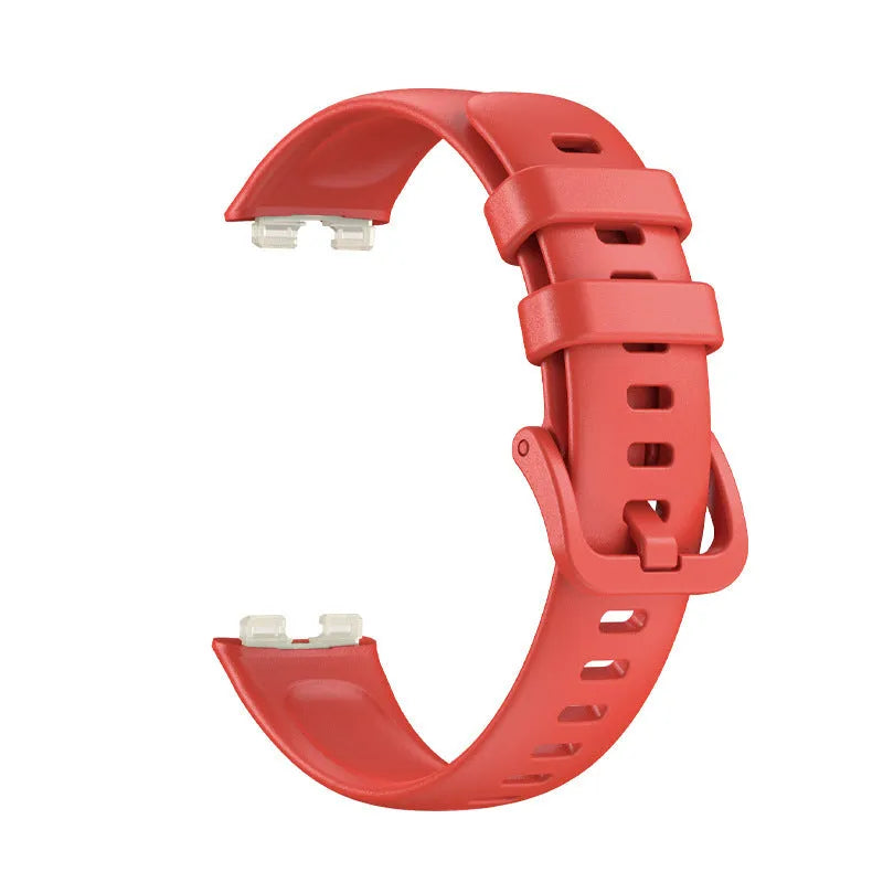 Silicone watch strap for Huawei in monochrome colour, simple design, available in 11 shades