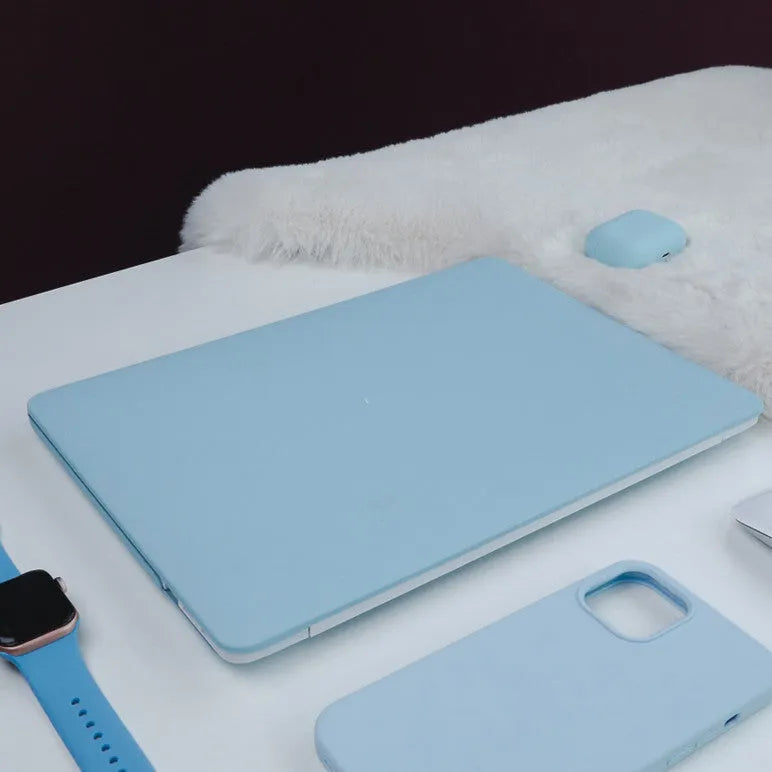 Dream Blue laptop sleeve with colourful stickers for MacBook 11 12 13.3 15 16 inch