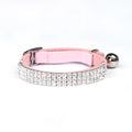 Red velvet suede cat collar with rhinestones, showing adjustable buckle and 1cm width.