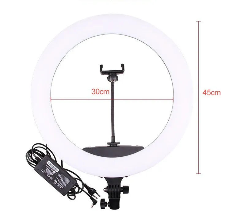 18-inch 65W multi-camera live broadcast ring light with 416 lamp beads and hot shoe port