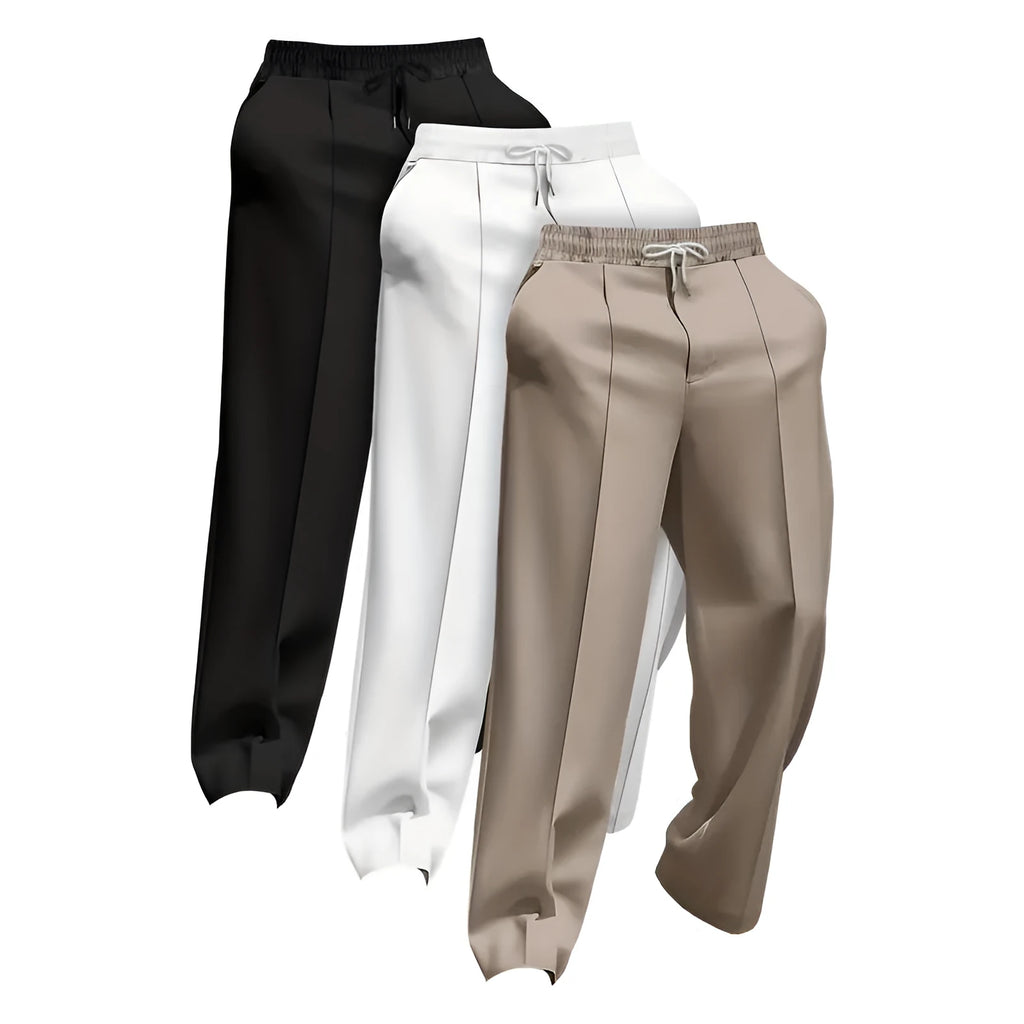 Men's loose fit fire retardant trousers in linen corduroy blend, available in multiple sizes
