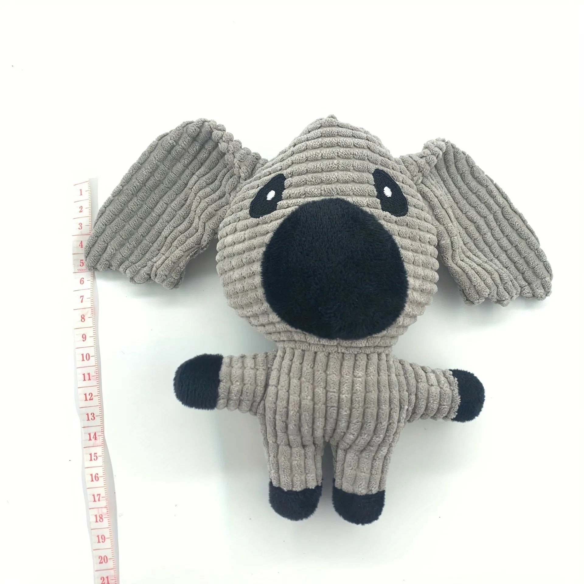 Animal shape plush squeaky dog toys in bright colours with bite-resistant construction