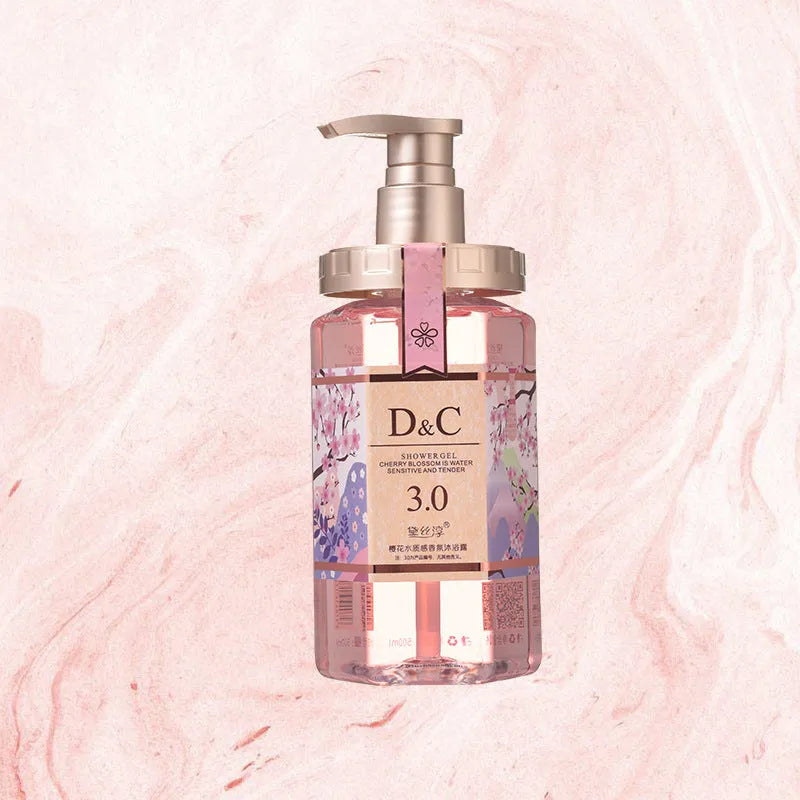 500ml Sakura shampoo bottle for deep cleaning and frizz improvement in Cherry Blossom nursing suite