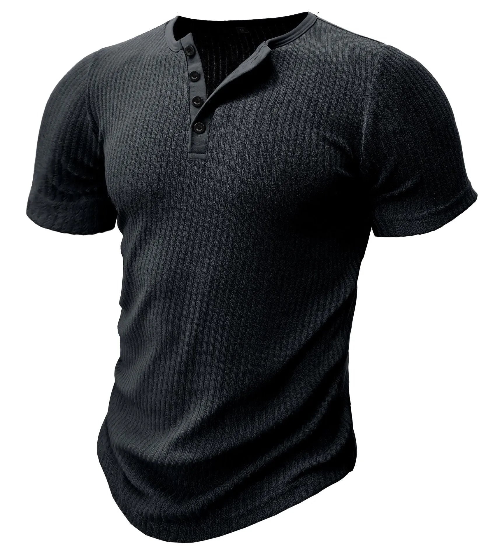 Men's slim-fitting solid colour sports T-shirt on a hanger