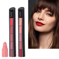 5-colour matte lipstick set with velvet finish, 1.2g per colour, shades 01#RED and 02#NUDE