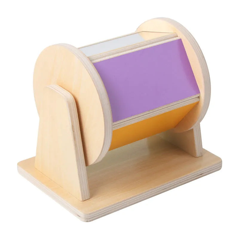 Wooden five-sided textile drum in Colour 042 for infant voice recognition training