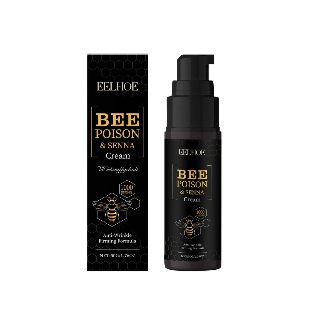 Bee venom facial care cream 50g in a pot with product dimensions 3.3x3.3x12.5cm