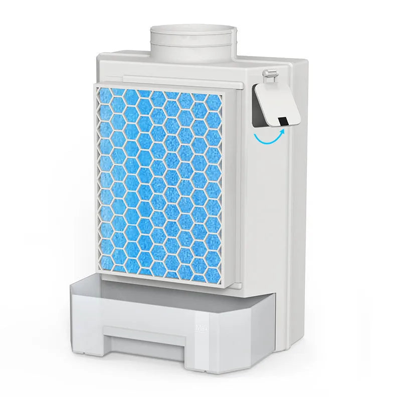 Clothes dryer fluff dust filter with thickened ABS plastic body and 9.6cm vent connection, including filter cotton pads