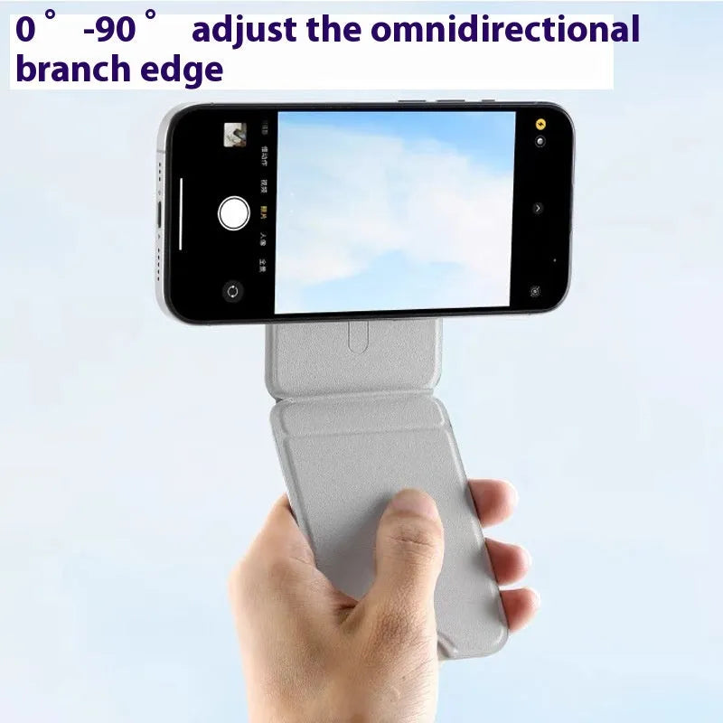 Live Selfie leather mobile phone holder in Dream Purple, Knight Black, or Mist Gray for universal fit