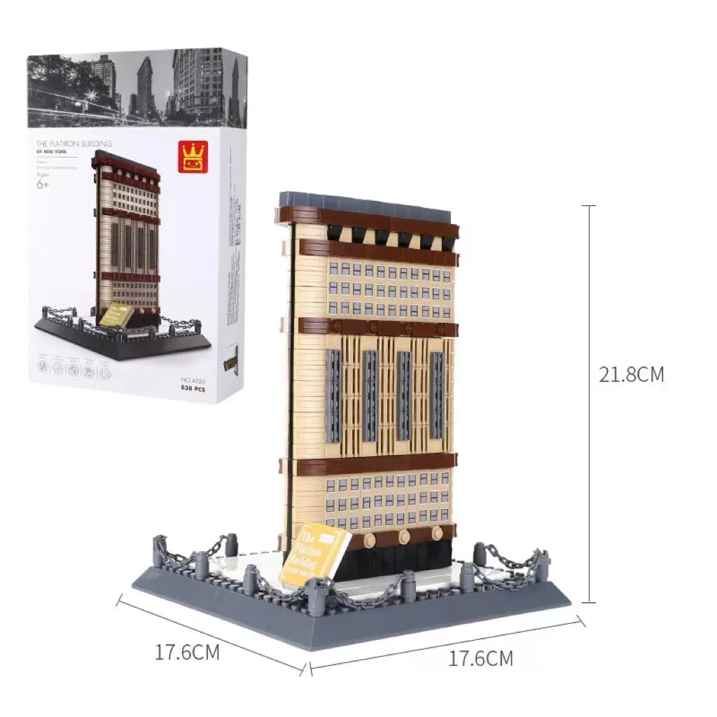 Wange building blocks set with over 800 ABS plastic pieces for landmark construction