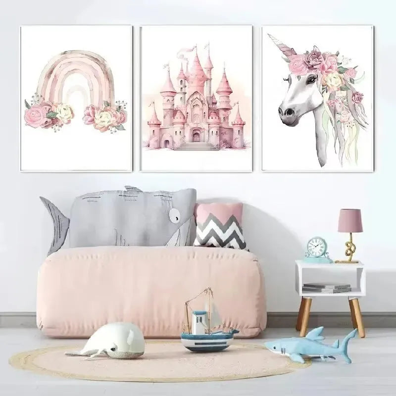 Frameless canvas wall painting in 30x40cm or 40x50cm with Nordic style decorative print