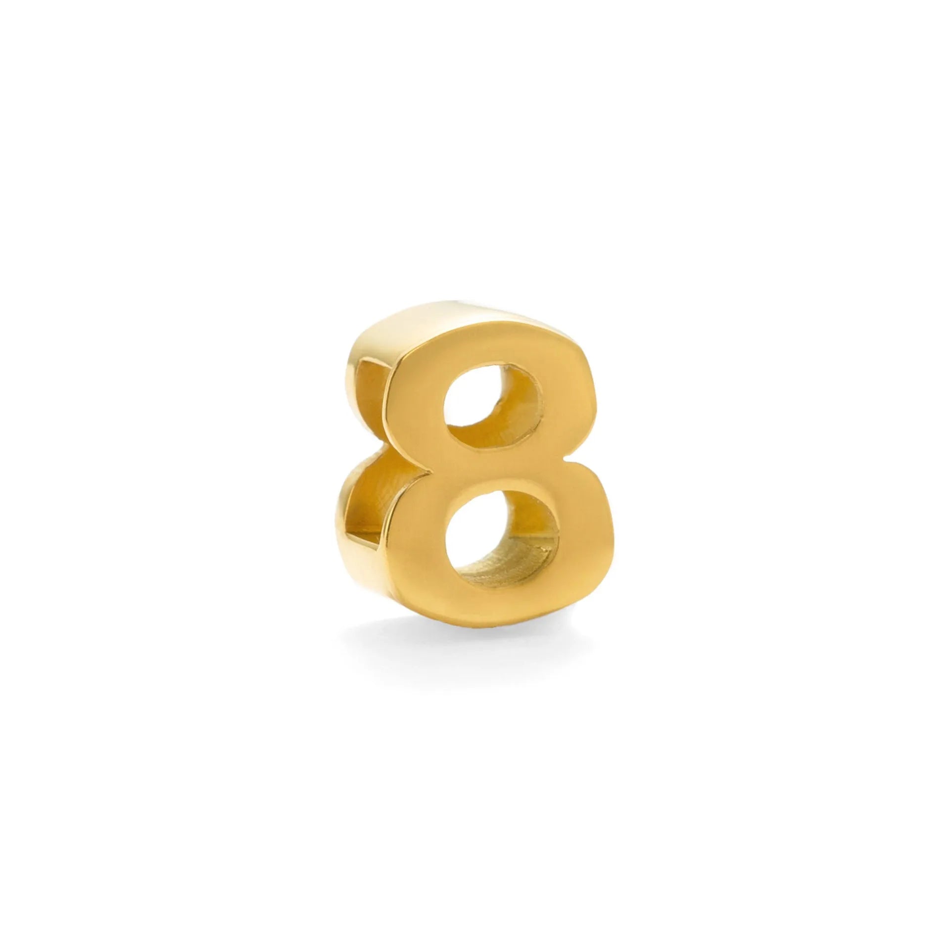 Gold electroplated titanium steel necklace with letter pendant on matching chain