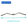 Single stainless steel pull-down handle with white feather finish for gantry cable machine use.
