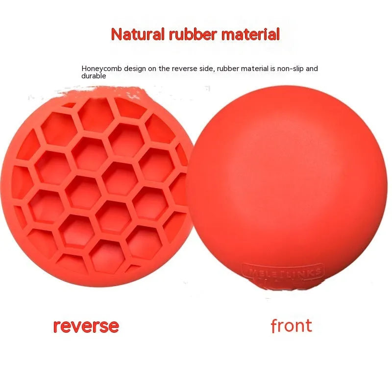 Orange golf training mat made from natural rubber for swing practice