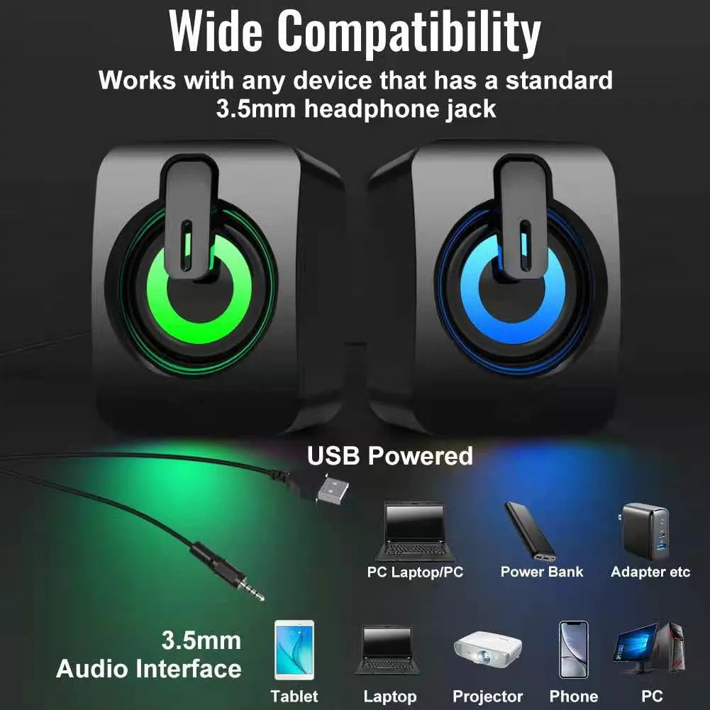 USB mini multimedia speaker pair, wired plastic shell, black A2 VIP version, 2 channel, 60Hz-15KHz