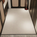 Linen floor mat 60x90cm solid colour doormat interlocking gray option for entrance