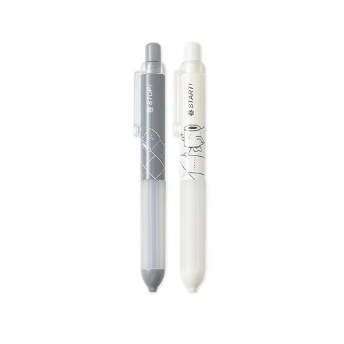 A black and white minimalist 0.5mm automatic pencil with a cloud grip, showing the HB lead hardness.
