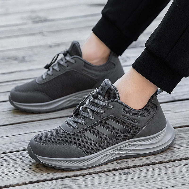 Breathable mesh slip-on shoes with elastic band closure in various colours