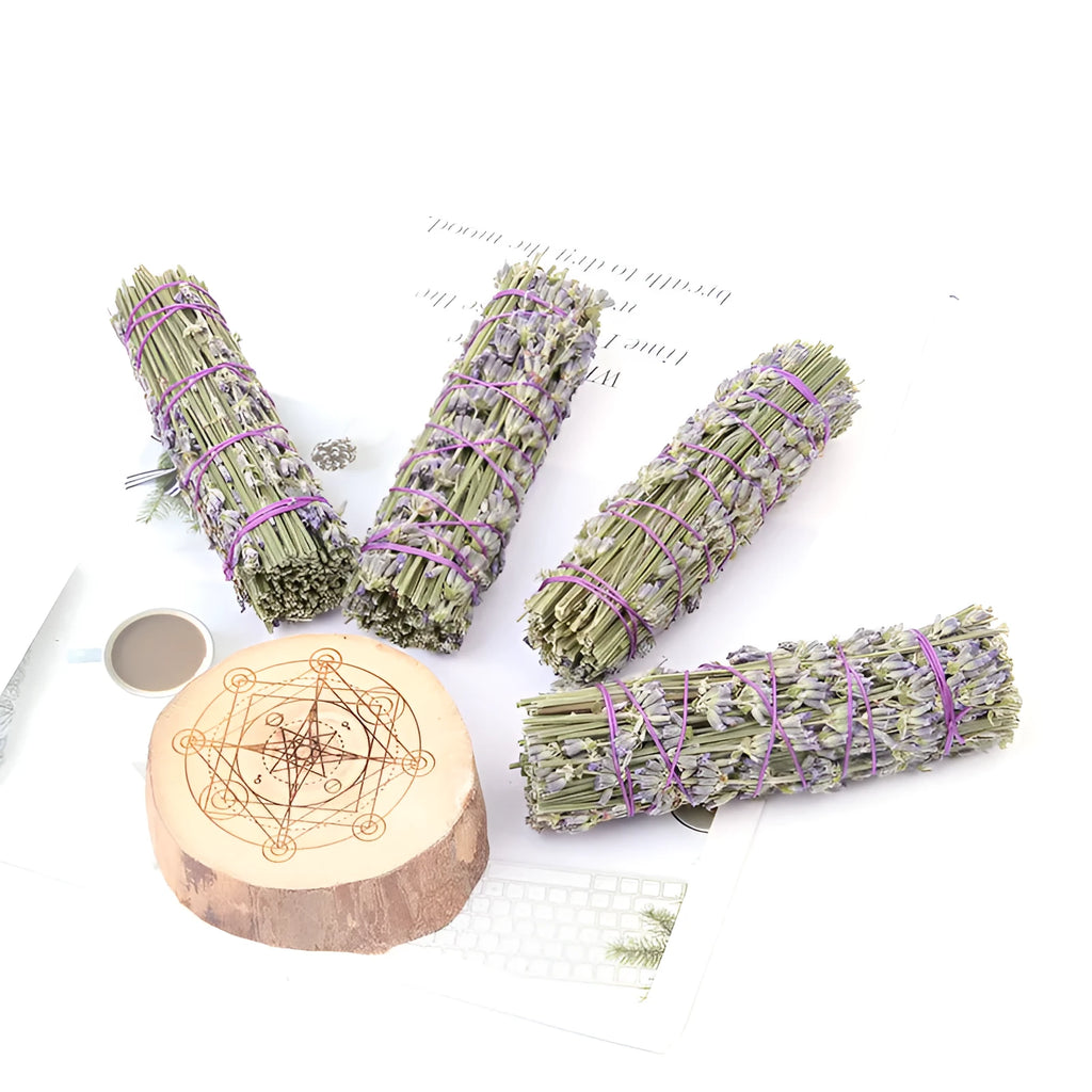 Lavender natural dried flower aromatherapy stick measuring 4 inches for room fragrance