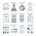 Set of 12 mental health posters on coated paper with bright film finish, 255x355mm each, including glue dots