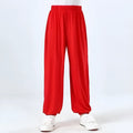 Children's black Lycra Sanda practice pants for martial arts training with high elasticity