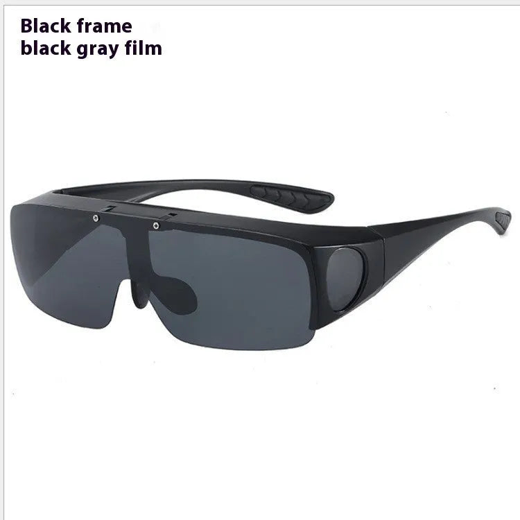 Polarised one-piece myopia sports sunglasses for cycling and outdoor use in various lens colours.