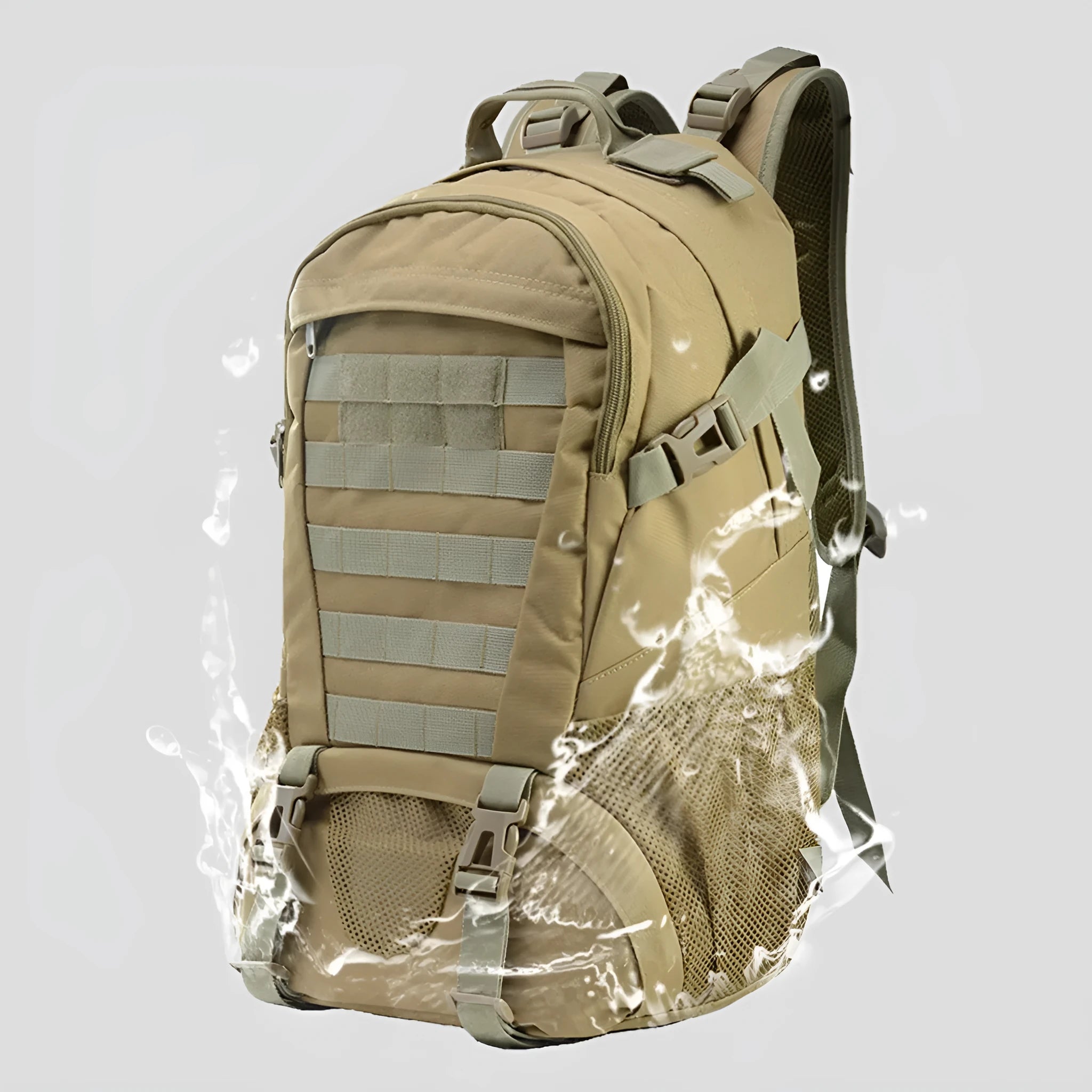 Oxford cloth mountaineering backpack with air pillow belt in camouflage colour