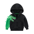 Creative cartoon printed children's sweater in black, cotton blend, Korean style, for height 90-140cm