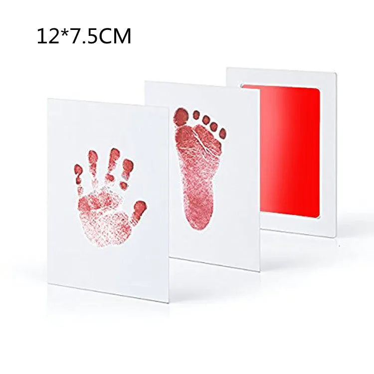Baby hand and foot print disposable ink pad in pink for newborn keepsake crafting