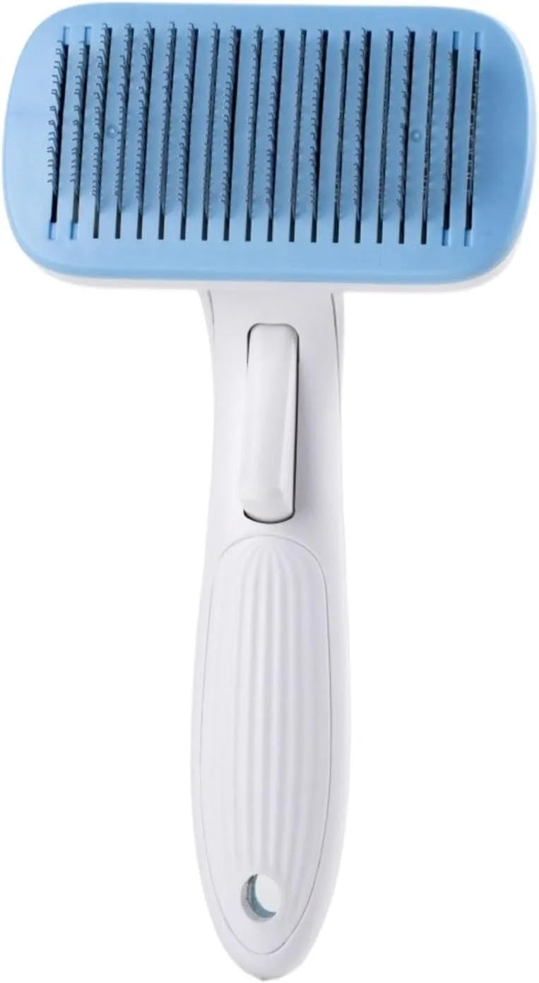 Automatic pet hair removal comb for dogs and cats measuring 10.7x19.5cm