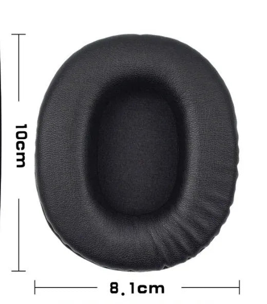 Black soft PU leather replacement earmuff covers for Sony MDR-1R headphones.
